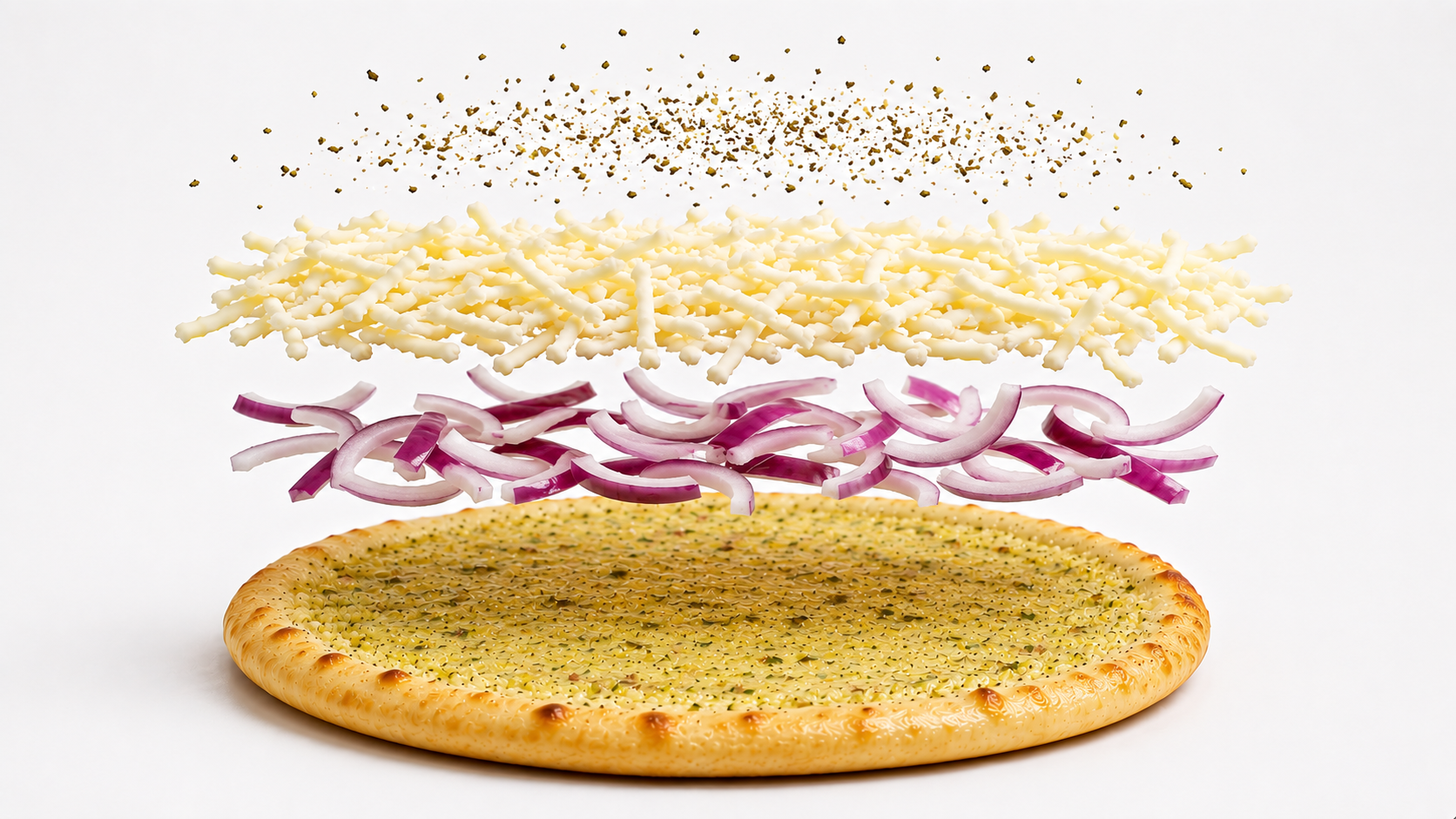 Cheese & Onion garlic pizza bread